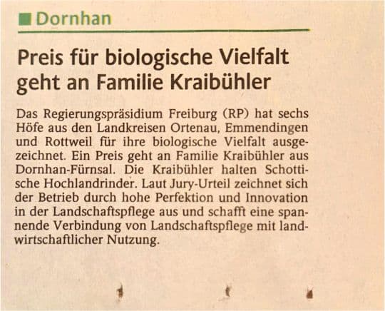 Preis Biologische Vielfalt